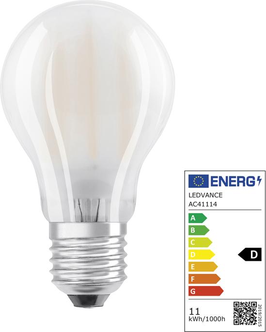 Actual product image Osram Retrofit Classic A (E27, 11 W, 1521 lm, 1 x, D)