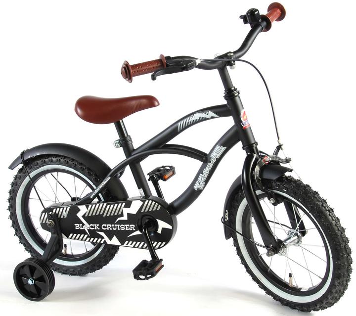 Immagine prodotto Volare Black Cruiser Kinderfiets - Giocattoli - 14 pollici - Zwart - 95% afgemonteerd (14")