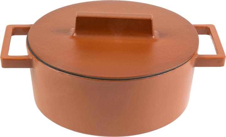 Sambonet Bräter Terra Cotta Cotto Curry, 24.5 cm (24 cm, Bräter + Schmortopf, Gusseisen)