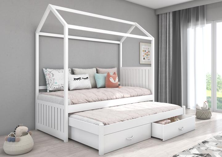 Produktbild ADRK Furniture Hausbett mit JONASZEK 180x80 Matratzen (180 x 80 cm)