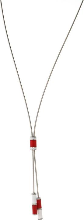 Immagine prodotto Xen Atelier Y-Collier con elementi decorativi rosso-bianco 45 cm (Acciaio inossidabile, 45 cm)