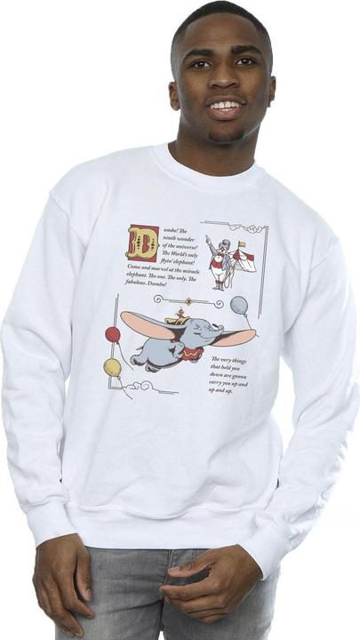 Immagine prodotto Disney Dumbo Story Book Page Felpa Uomo (M)