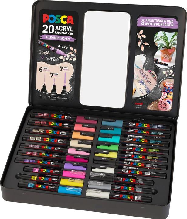 Produktbild Posca Marker PC-3M Rundspitze (Mehrfarbig, 20 x)