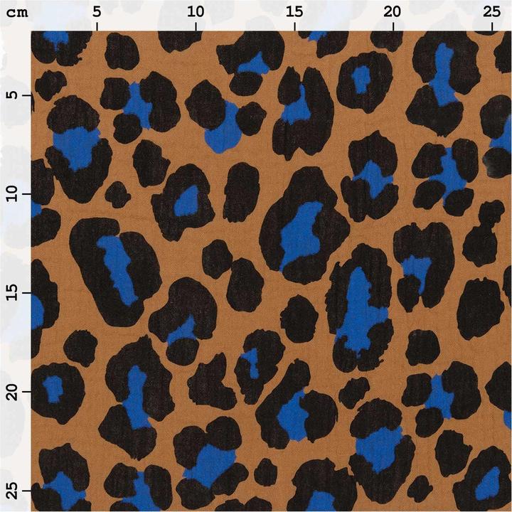 Produktbild Rico Design Krinkel-Musselin Baumwoll-Stoff "Acid Leo", 130 cm breit, Meterware