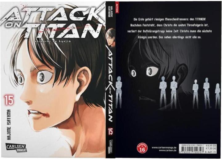 Actual product image Attack on Titan, Band 15 (German, Hajime Isayama, 2016)