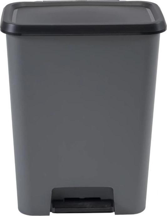 Productafbeelding Curver Compatta Duo Prullenbak 23L+23L - Grijs/Zwart (23 l)