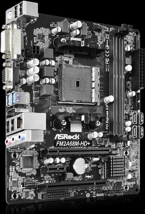 Produktbild AsRock FM2A68M-HD+ (FM2+, FM2, AMD A68, uATX)