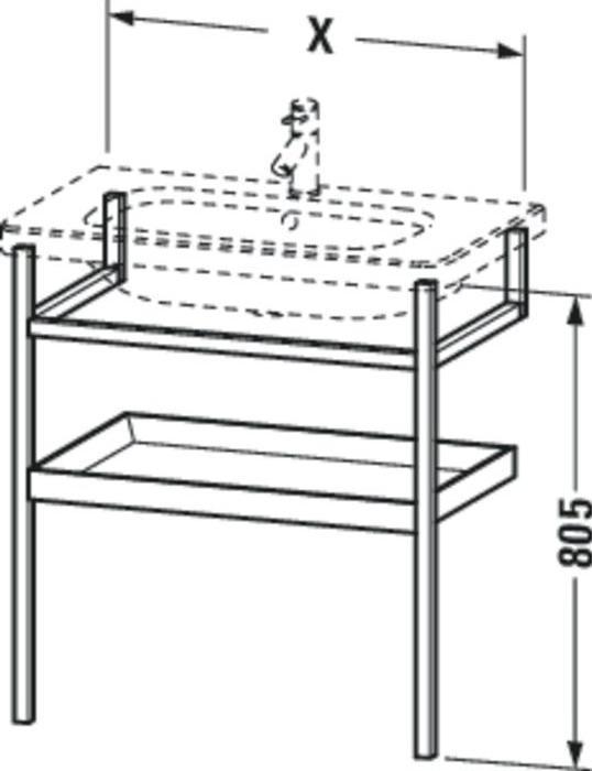 Produktbild Duravit Handtuchhalter DURASTYLE 440x590mm m Abl. we matt/nussbaum massiv