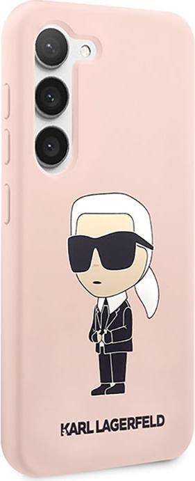 Actual product image Karl Lagerfeld KLHCS23MSNIKBCP S23+ S916 hardcase pink/pink Silicone Ikonik (Samsung Galaxy S23+)