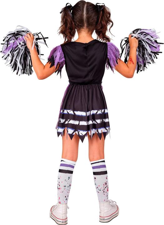 Produktbild Widmann Zombie Cheerleader Kleid, Strümpfe, Pompon (164)