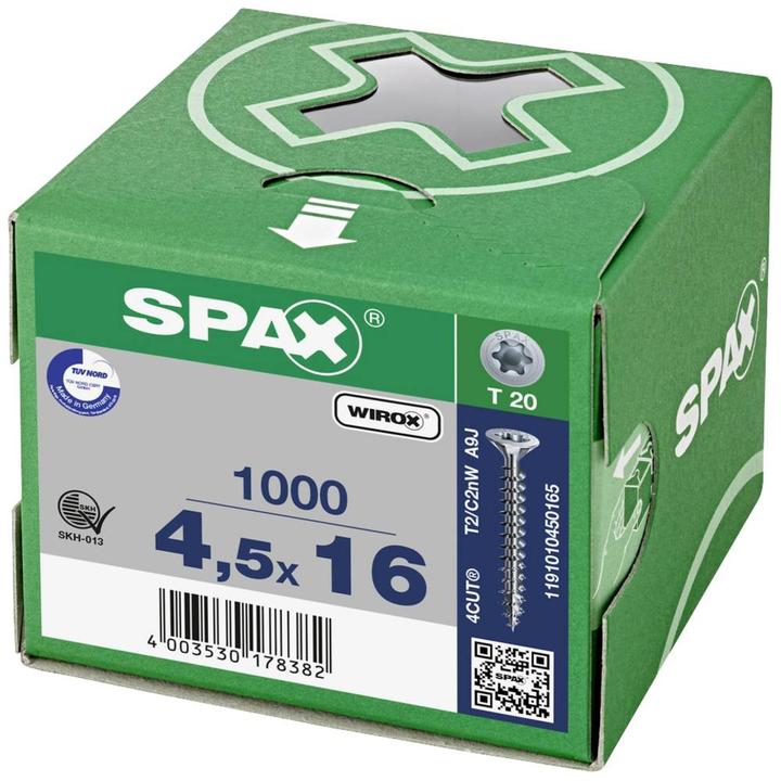 Produktbild Spax Spanplattenschrauben SK T20 4,0x25 mm (1000 Schrauben pro Stück)