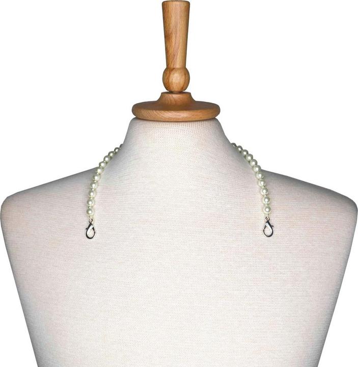 Actual product image Roost Mask Holder Artificial Pearls 1 pcs 301930137 Ivory (Mask holder)