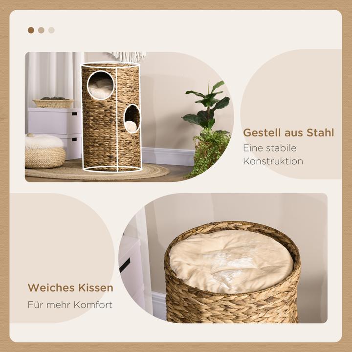 Produktbild PawHut Katzenturm (73 cm, Hellbraun)