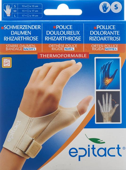 Image du produit Epitact Bandage rigide pour le pouce NACHT S 1315 cm gauche (S)