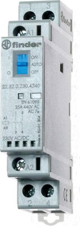 Immagine prodotto Finder Modular contactor 1NO+1NC 25A 230V ac/dc