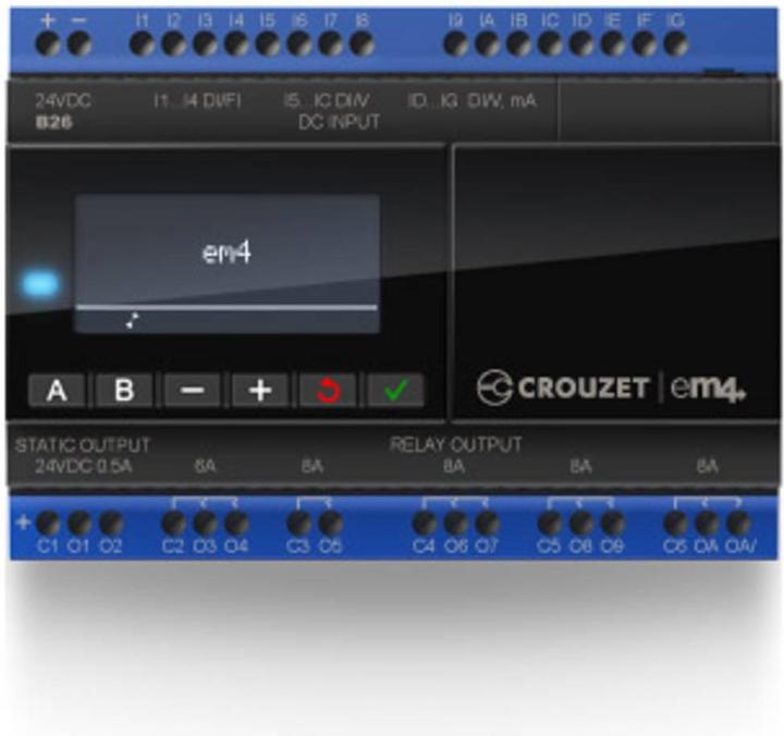 Image du produit Crouzet em4 local B26 24VDC Noir brillant (Pilotage)