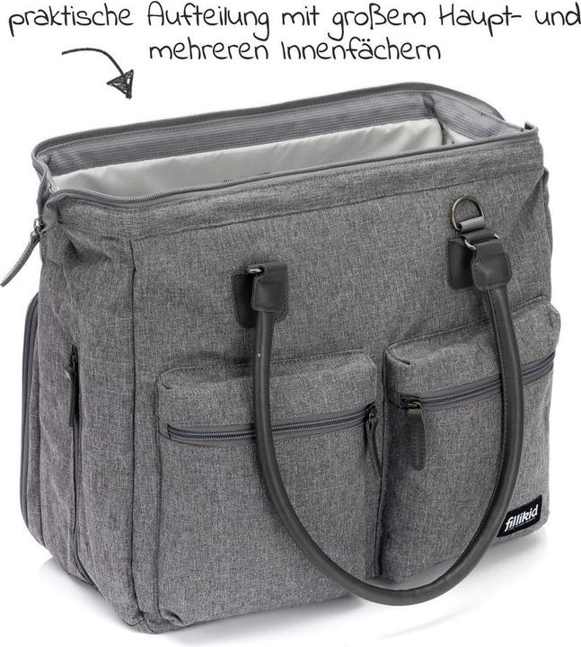 Image du produit Fillikid Sacs à langer et sacs à dos à langer Sac à langer Oxford avec matelas à langer, poches intérieures