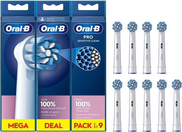 Braun Oral-B Pro Sensitive Clean Ersatzbürstenköpfe, 9er-Pack (9 x)