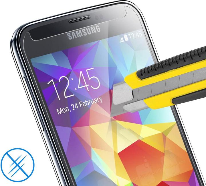 Actual product image Avizar Crystal clear film, glass screen protector (1 Piece, Samsung Galaxy S5 Neo)