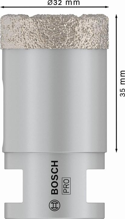 Produktbild Bosch Professional Zubehör PRO Core Cutter dry, 32 x 35 x 22,23 mm (32 mm)