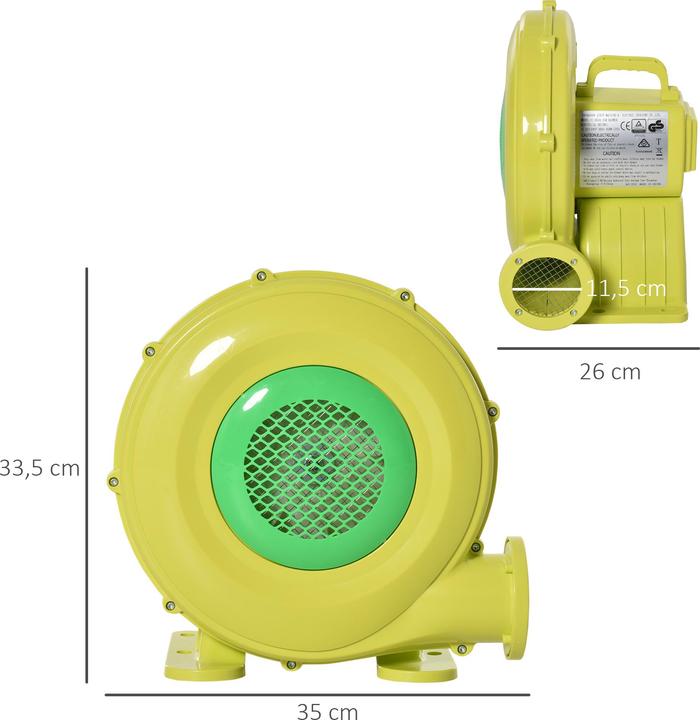 Produktbild Outsunny Gebläsepumpe ABS Gelb+Grün