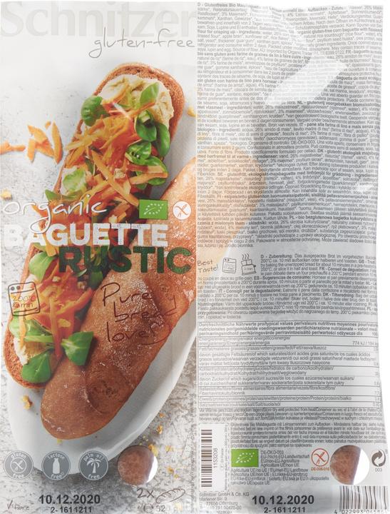 Actual product image Schnitzer Gluten-free organic corn baguette with oil seeds (320 g)