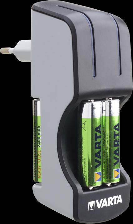 Produktbild Varta Pocket Charger inkl. 4x AA 2100mAh (4 Stk., AA, 2100 mAh, Ladegerät inkl. Akku)