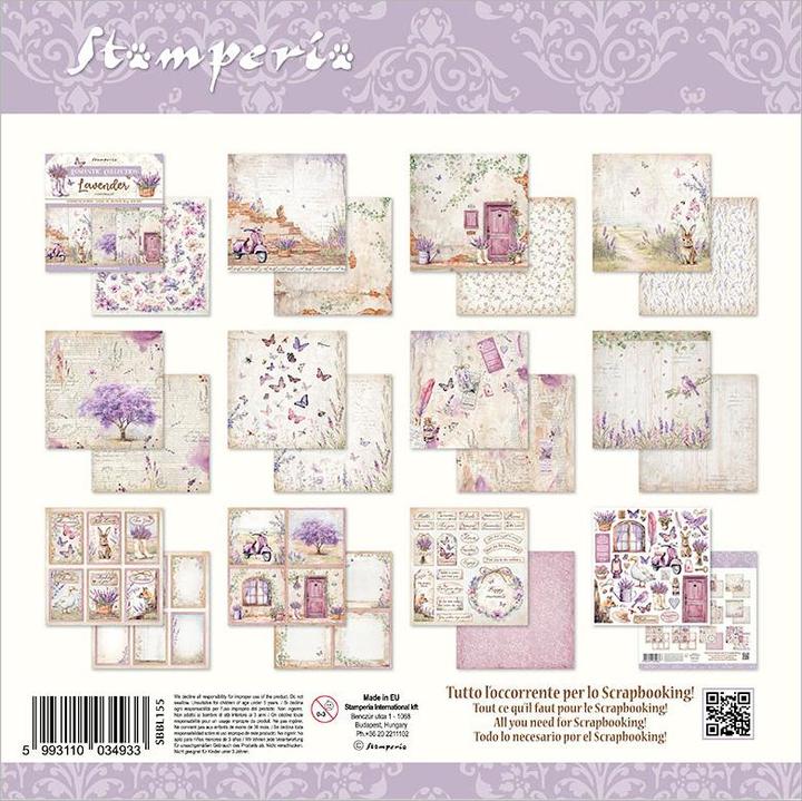 Actual product image Stamperia Lavender" scrapbook block (190 g/m², 10 x)