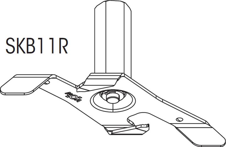 Image du produit Nordic Global Trac Clip rail M6 fileté SKB11R-3 blanc