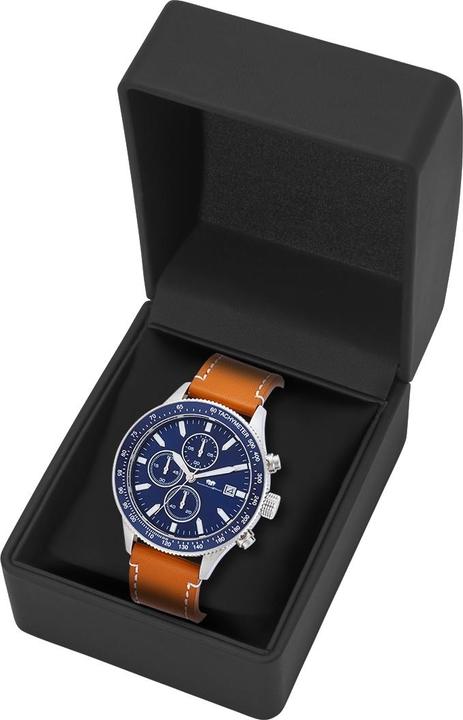Actual product image Mens Chronograph Carthago II Genuine Leather Brown - 31938 (Chronograph, 43 mm)