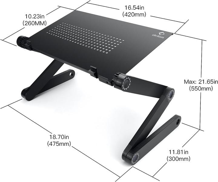Actual product image LifeBasis Laptop Folding Stand (Black)