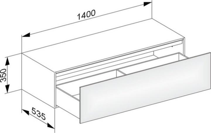 Immagine prodotto Keuco Credenza KE Edition 11 31326, estraibile, 1 estraibile, bianco/vetro bianco satinato (31326270100)
