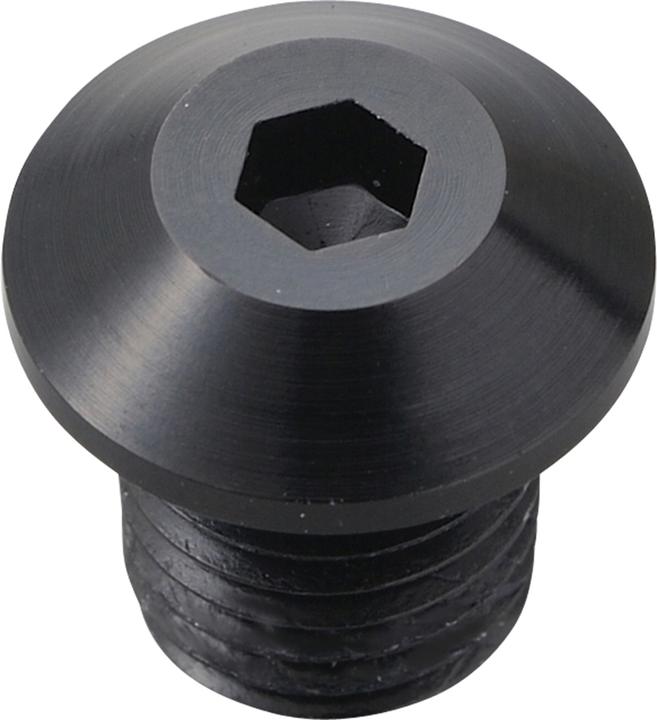 Actual product image Daytona Black anodised CNC aluminium screw cap F. Mirror M10 X P1.25 right-hand thread