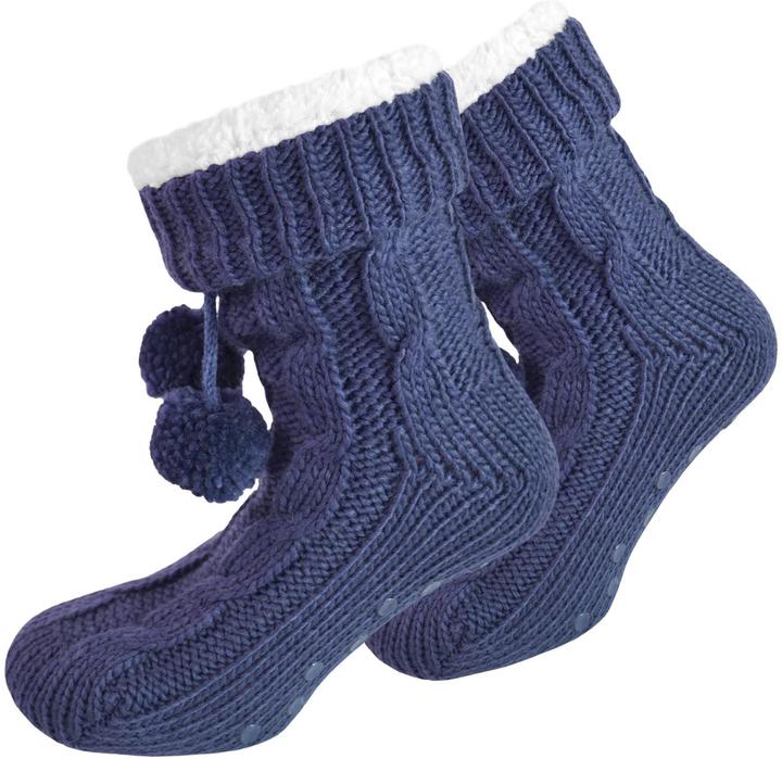 Image du produit Normani Chaussons en tricot avec pompon et ABS (Une unité par pack, 36 - 40)