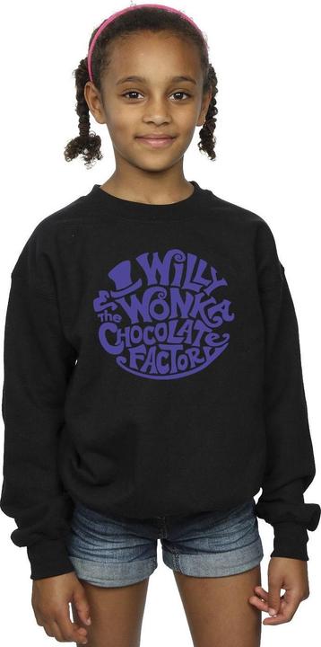 Produktbild Willy Wonka & the Chocolate Factory Typed Logo Sweatshirt Mädchen (152, 158)
