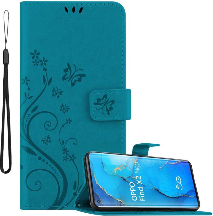 Produktbild Cadorabo Hülle für Oppo FIND X2 NEO mit Blumen Muster (Oppo Find X2 Neo)