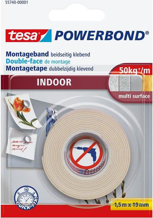 Actual product image tesa Powerbond INDOOR double-sided mounting tape (19 mm)