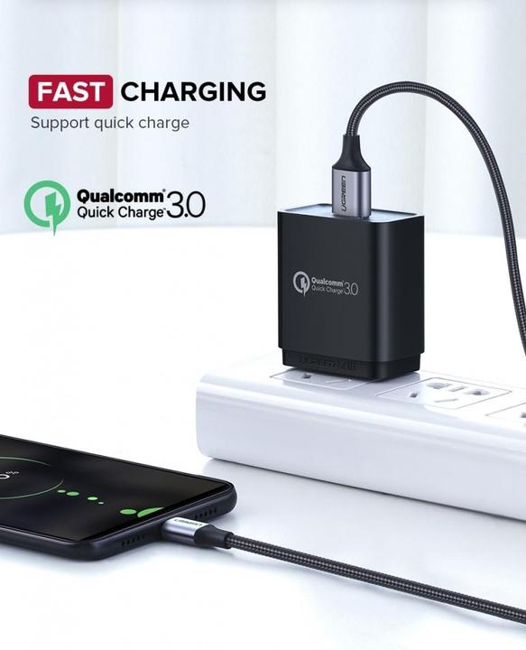 Actual product image Ugreen MicroUSB nylon stable (0.25 m, USB 2.0)