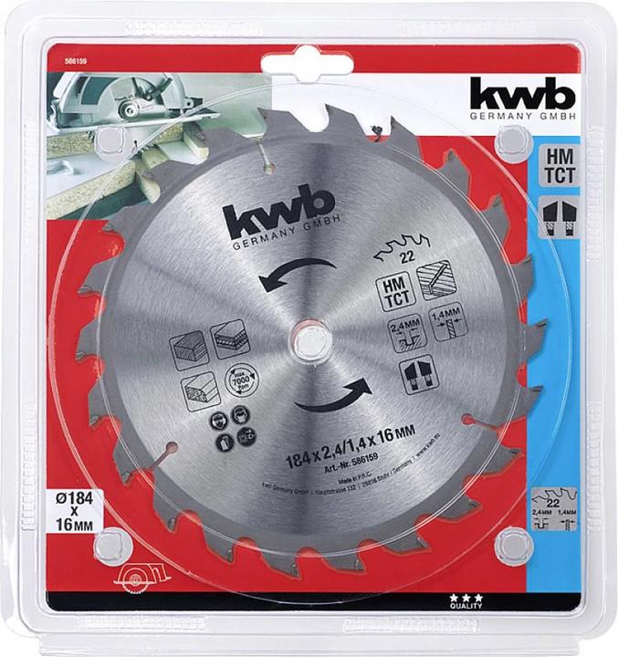 Actual product image kwb 586159 Circular saw blade 184 x 16 mm 1 pc.