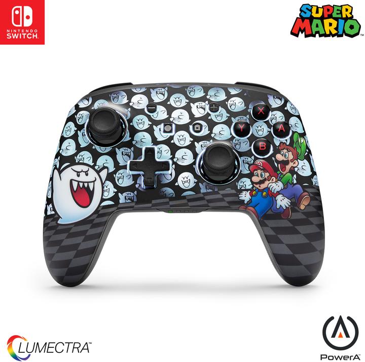 PowerA Enhanced Wireless Controller for Nintendo Switch with Lumectra – Mario Peek-A-Boo (Switch)