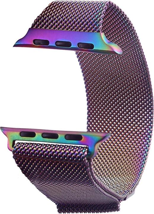Actual product image Cover-Discount Apple Watch 42 / 44mm - Milanaise Stainless Steel Bracelet Rainbow (42 mm, 44 mm, Stainless steel, Apple Watch Series 1, Apple Watch Series 2, Apple Watch Series 3, Apple Watch Series 4, Apple Watch Series 5, Apple Watch Series 6, Apple Watch SE)