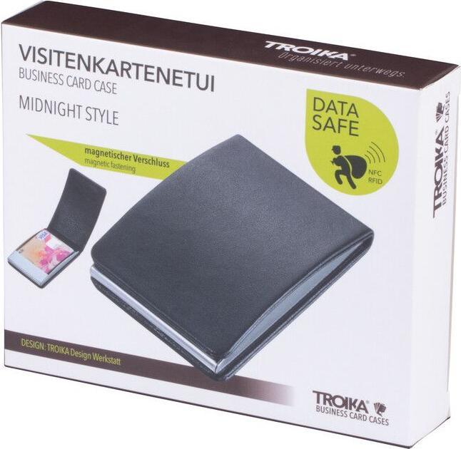 Produktbild Troika MIDNIGHT STYLE Visitenkartenetui, schwarz