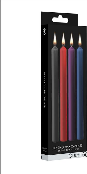 Produktbild Ouch! Teasing Wax Candles Large - Parafin - 4-pack - Mixed Colors