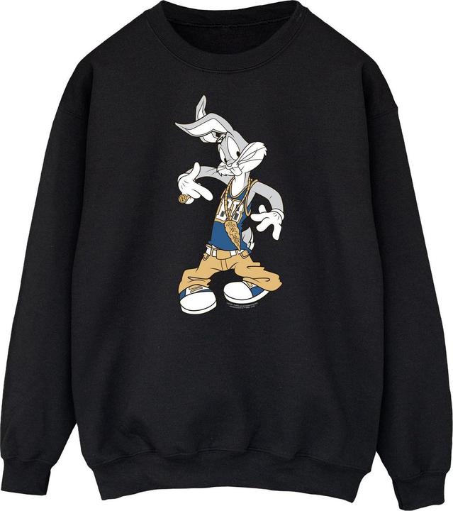 Actual product image Looney Tunes Mens Rapper Bugs Bunny Cotton Sweatshirt (L)