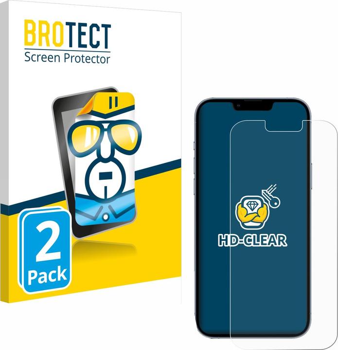 BROTECT Screen Protector Clear (2 Piece, Apple iPhone 13 Pro Max)