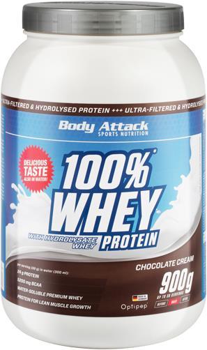 Body Attack 100% Whey Protein (Schokolade, 1 Stk., 900 g)