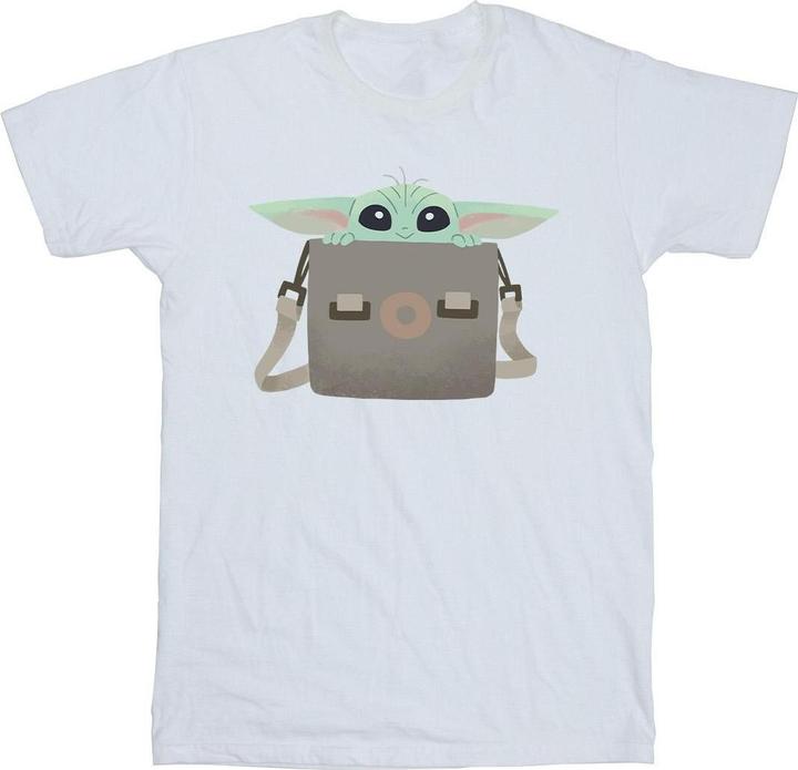 Actual product image Star Wars Girls The Mandalorian Grogu Luggage Cotton T-Shirt (152, 158)