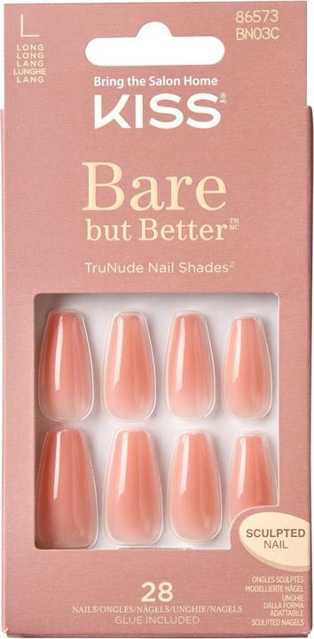 KISS Nails - Bare-But-Better Nails Nude Glow (Nagelutensil, Violett, Blond)