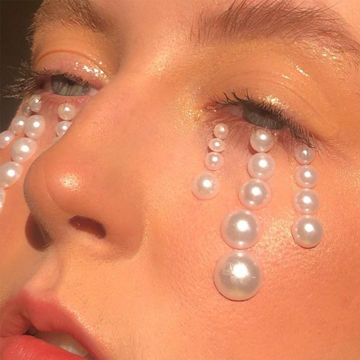 Image du produit Noya Strass autocollants pour le visage et le corps - argent (220 pièces, décoration de festival)