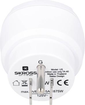 Produktbild Skross Reisestecker Europe to USA (Bulk Ware) weiss